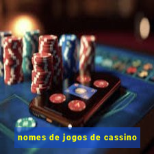 nomes de jogos de cassino